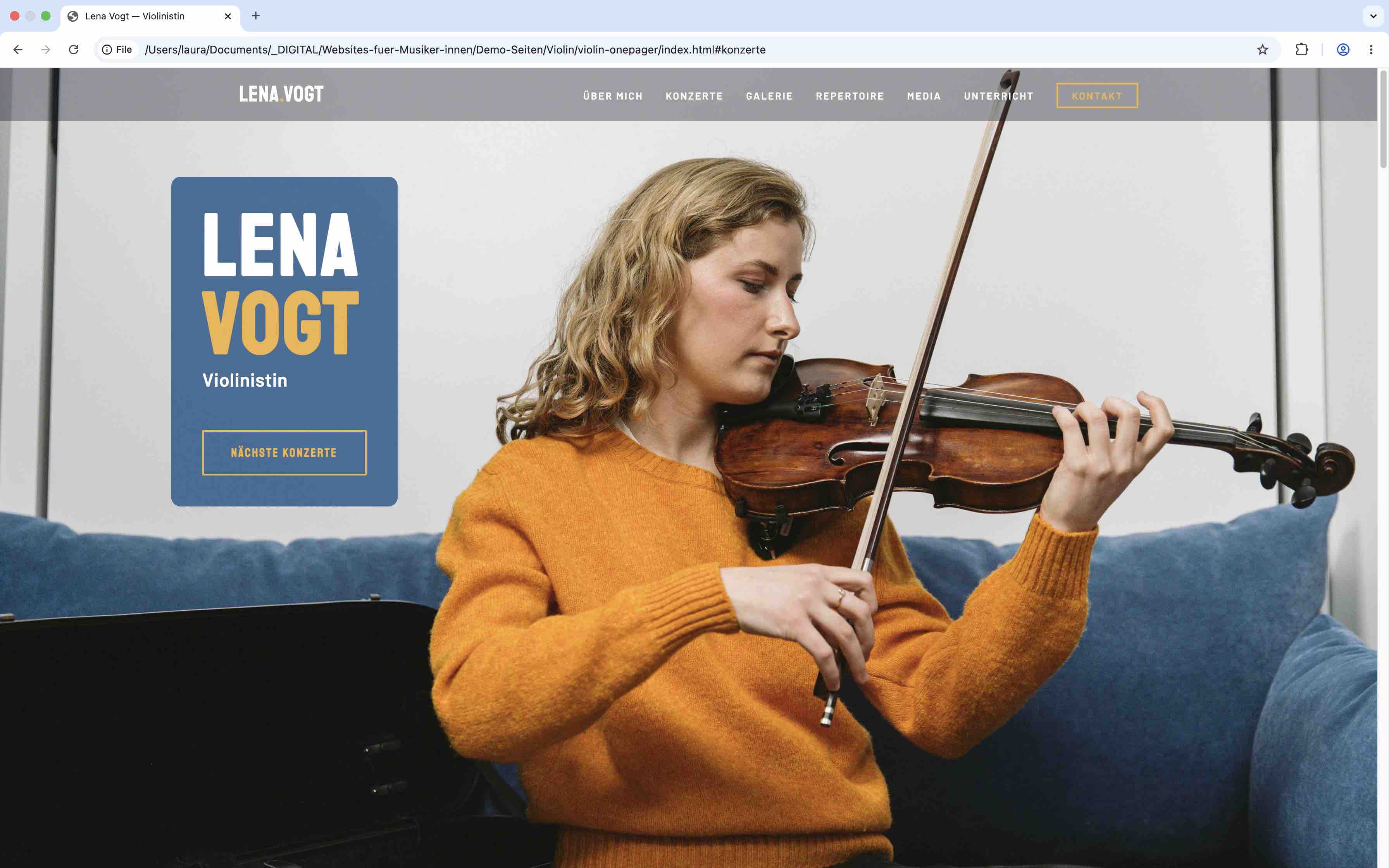 Demo Website Violinistin